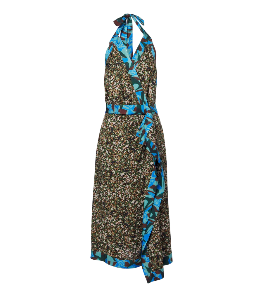 Dries Van Noten Printed halterneck midi dress
