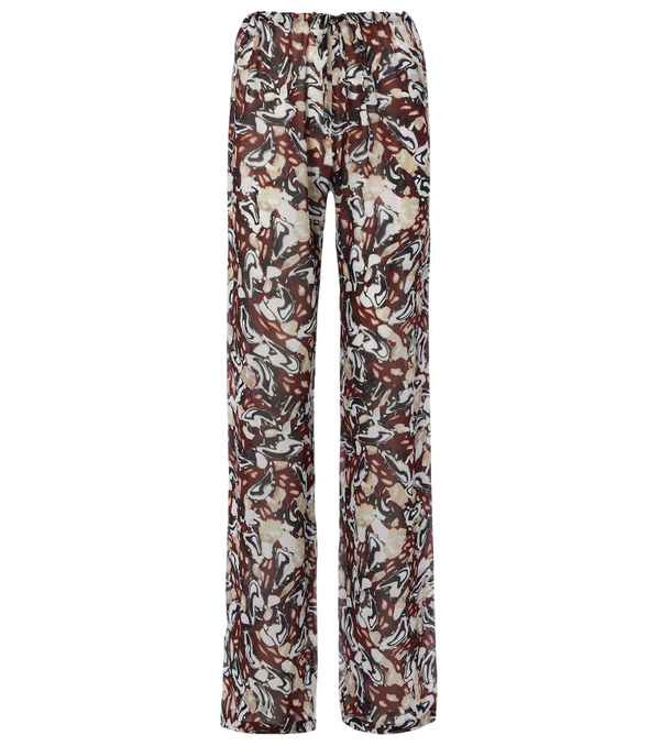 Pantalones rectos estampados de Dries Van Noten