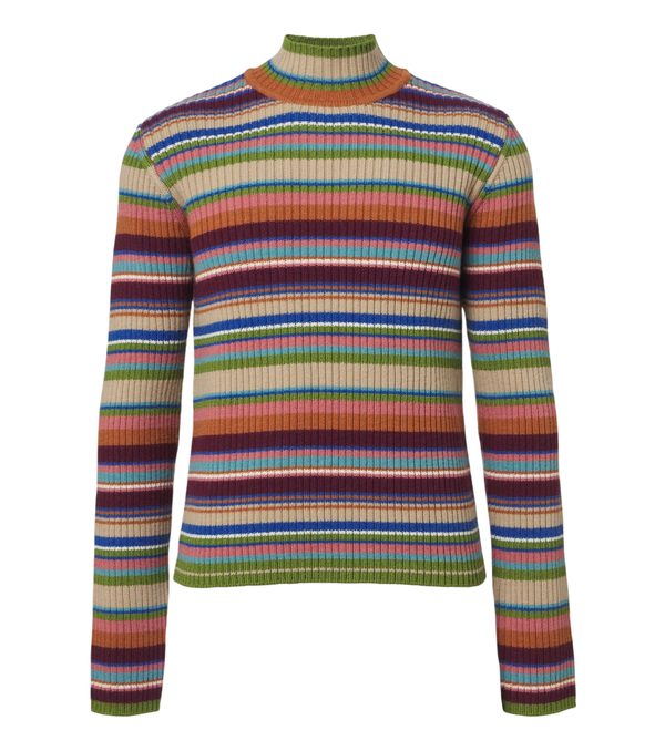 Dries Van Noten Ribbed-knit striped wool sweater