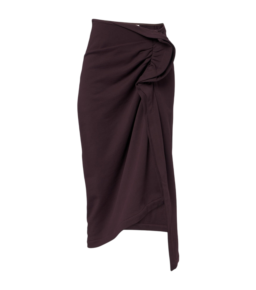 Dries Van Noten Ruffled cotton jersey midi skirt
