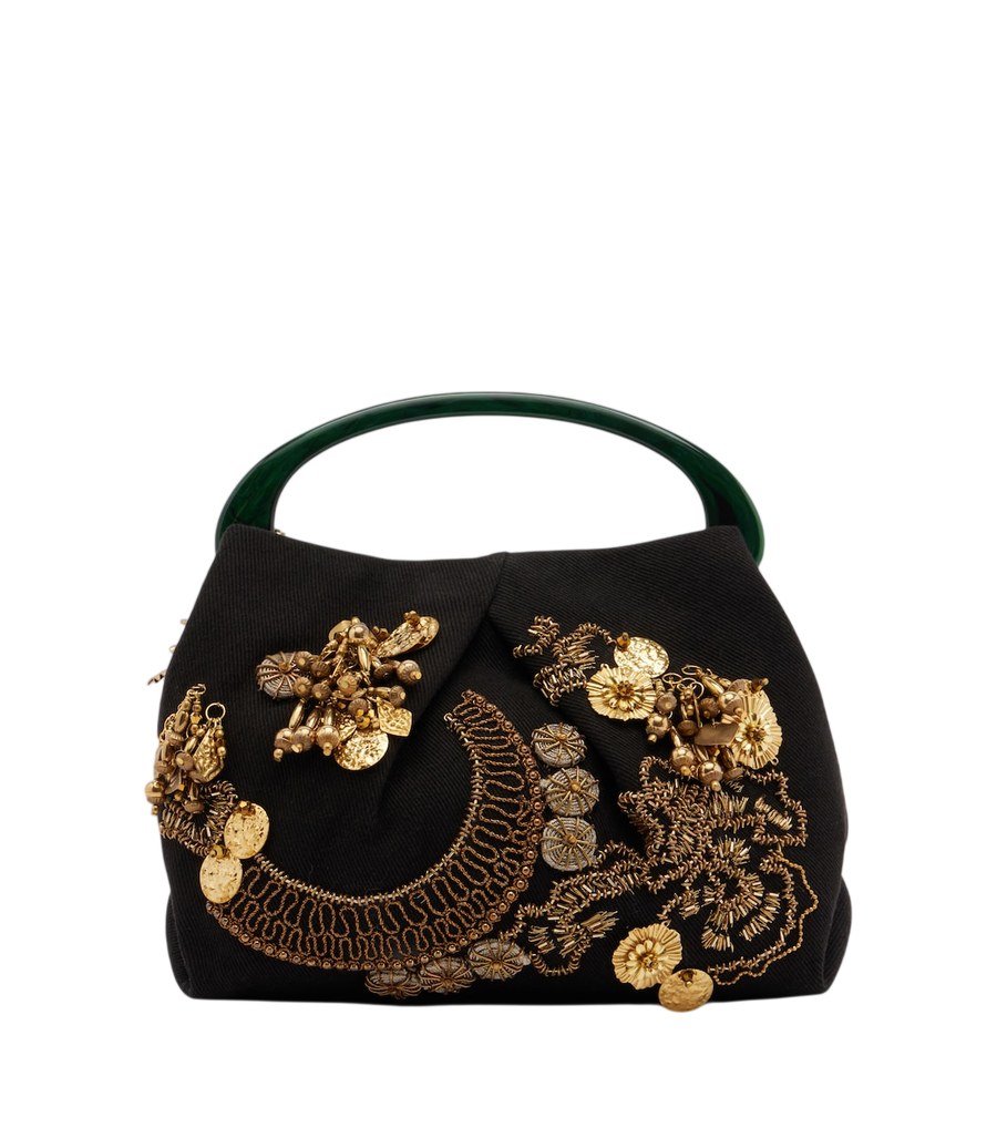 Dries Van Noten Small embellished top-handle bag