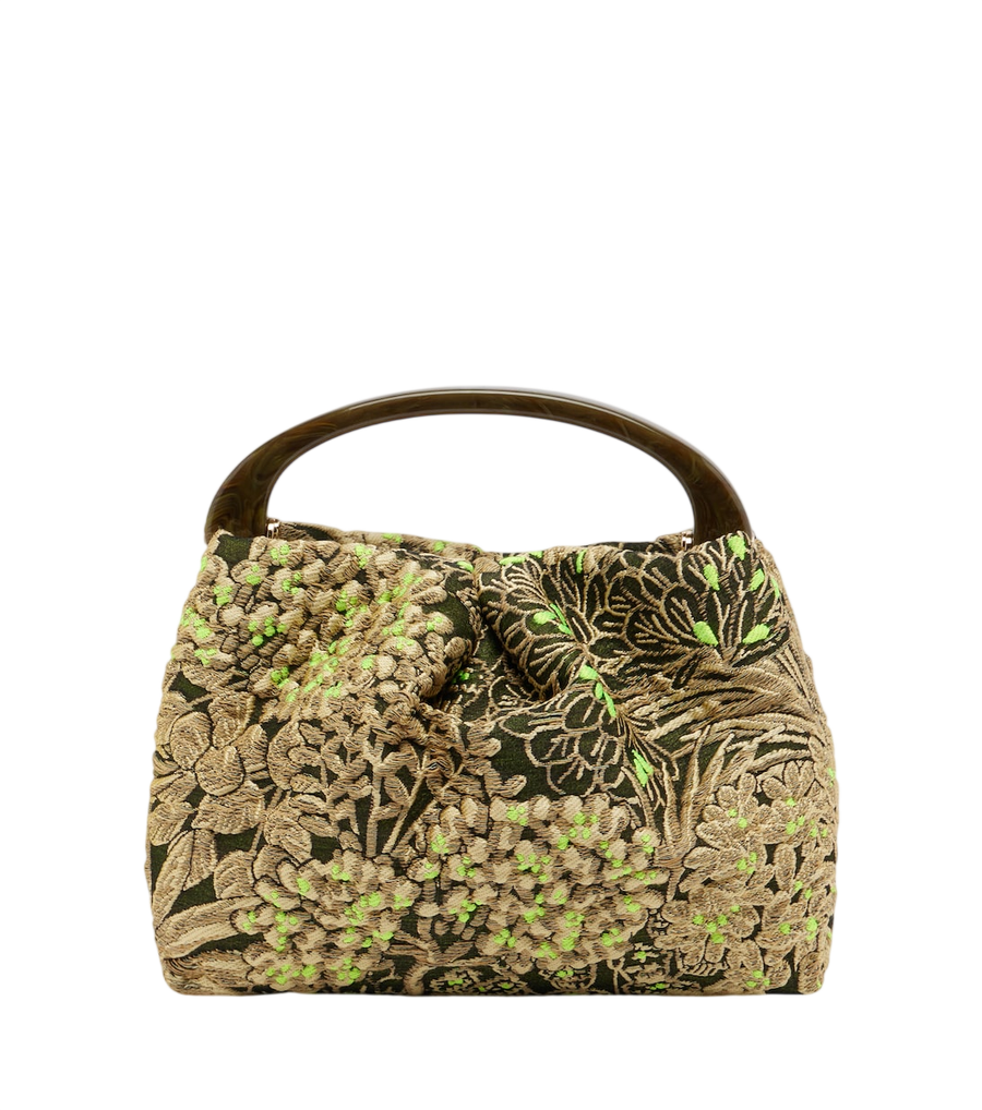 Dries Van Noten Piccola borsa a mano in jacquard floreale