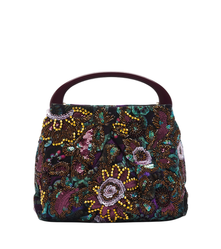 Dries Van Noten Small sequined top-handle bag