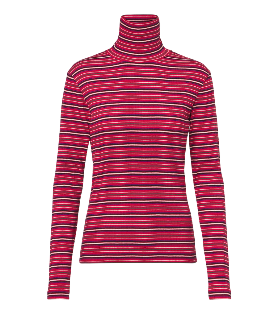 Dries Van Noten Striped cotton-blend turtleneck sweater