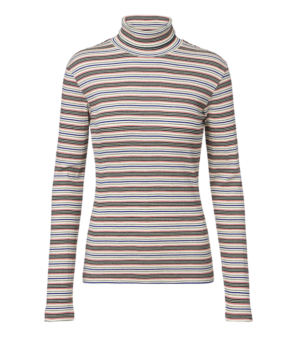 Dries Van Noten Striped cotton-blend turtleneck sweater