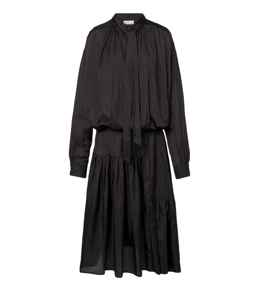 Vestido midi a rayas Dries Van Noten