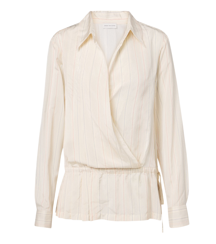 Dries Van Noten Striped wrap top