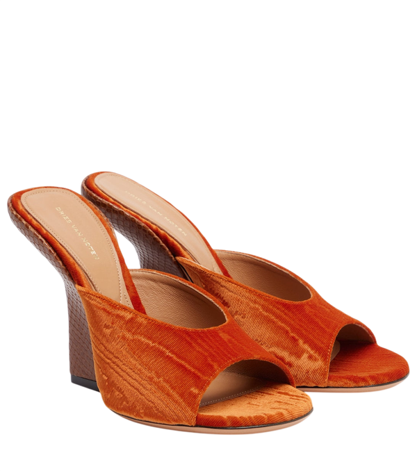 Dries Van Noten Velvet mules