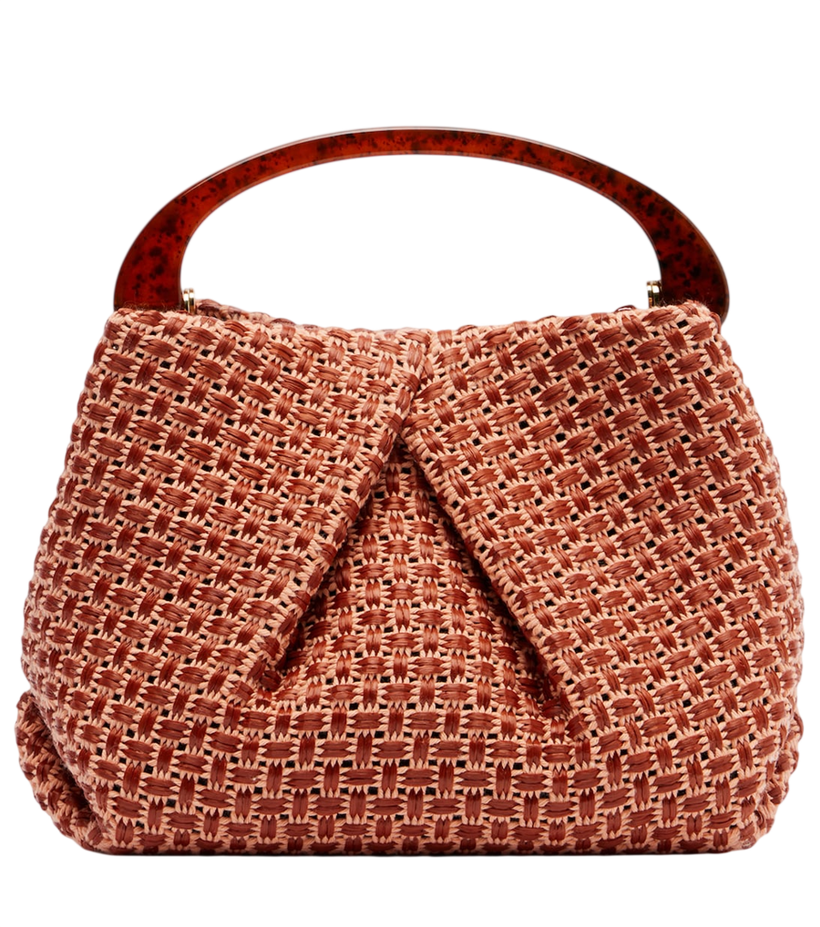 Sac à main Dries Van Noten à effet raphia tissé