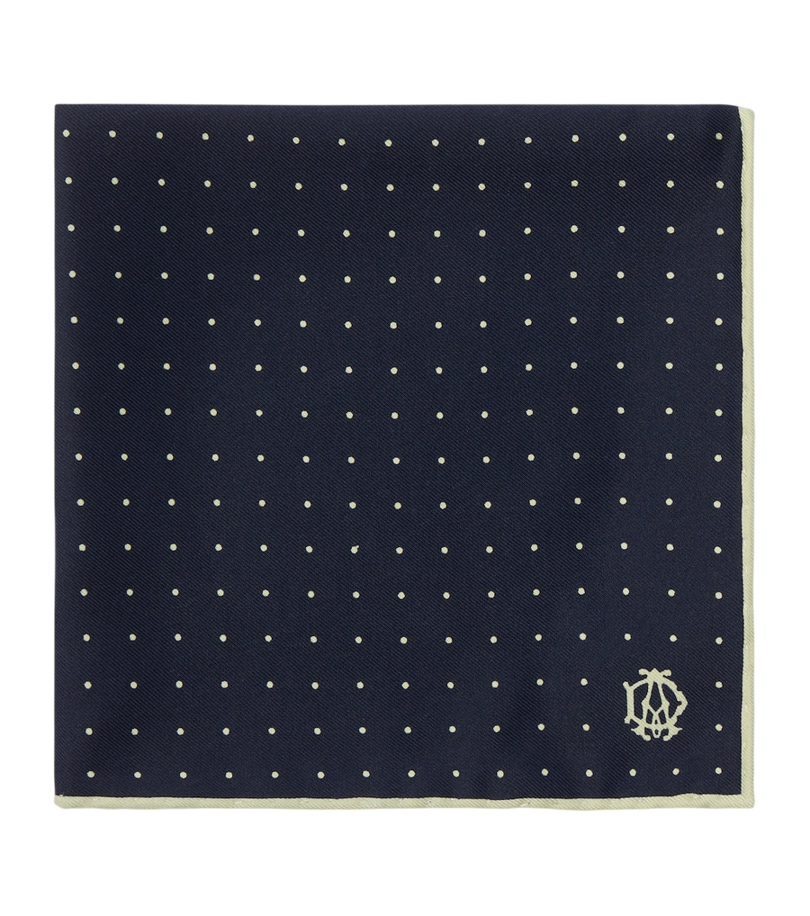 Dunhill Polka-dot silk pocket square