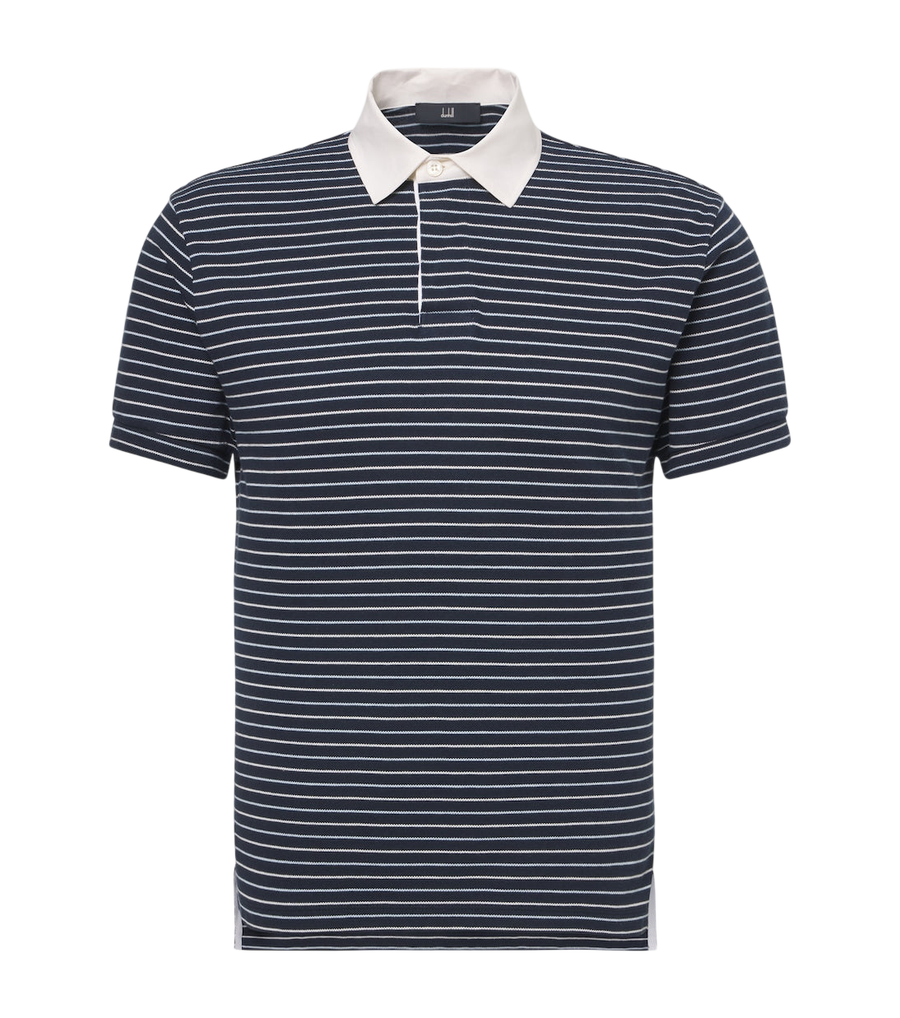 Dunhill Striped cotton piqué polo shirt