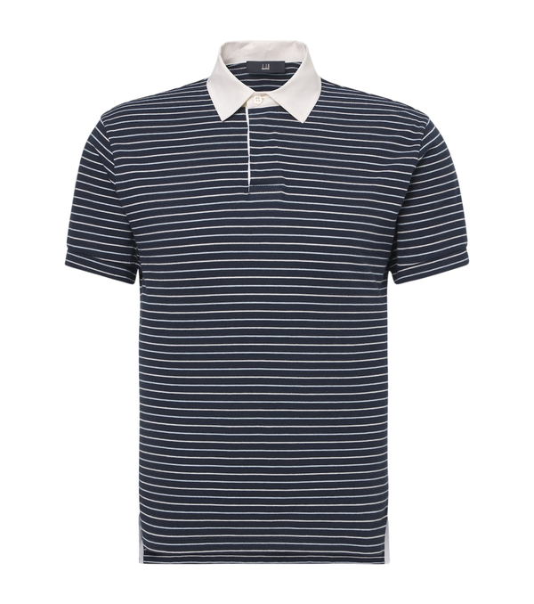 Dunhill Striped cotton piqué polo shirt