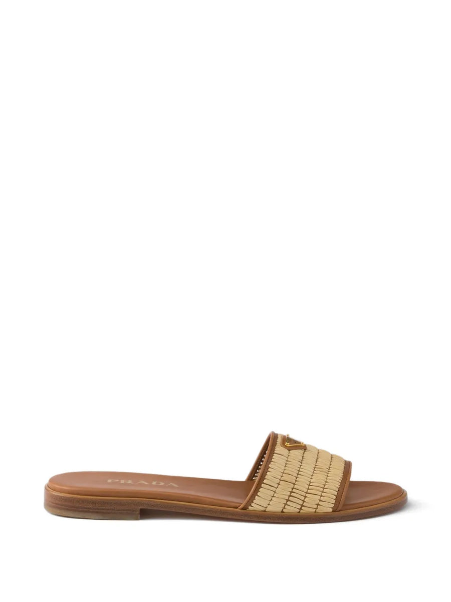 Prada Crochet Leather Sandals