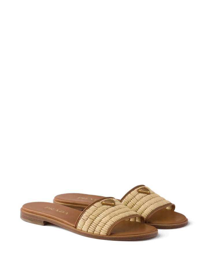 Prada Crochet Leather Sandals
