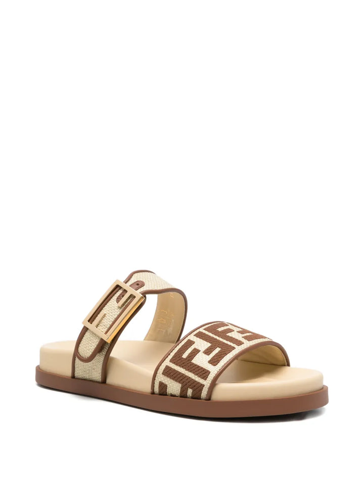 FENDI FF logo buckle sandals