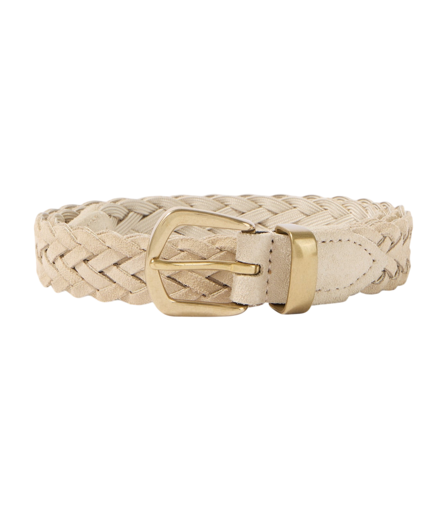 Eleventy Braided suede belt
