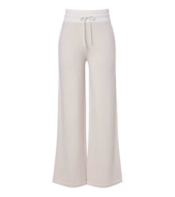 Eleventy Chevron cashmere flared pants