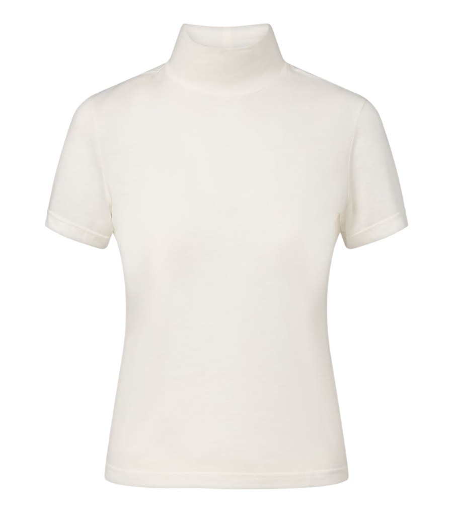 Top de cuello alto de algodón y lana de Eleventy