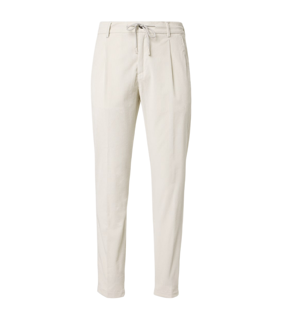 Eleventy Cotton-blend corduroy tapered pants