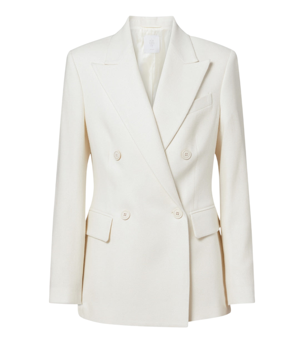 Eleventy Double-breasted wool and cashmere blazer
