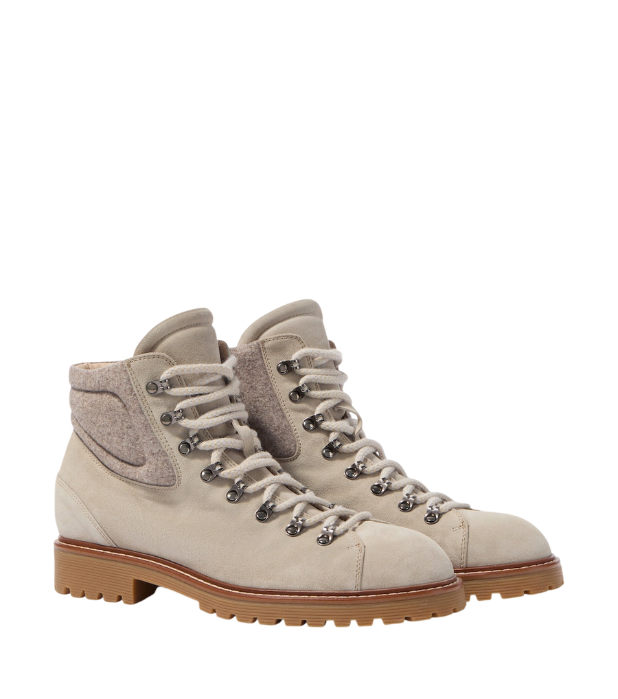 Eleventy Suede lace-up boots
