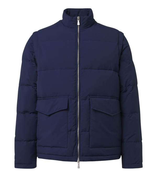 Eleventy Wool-blend down jacket