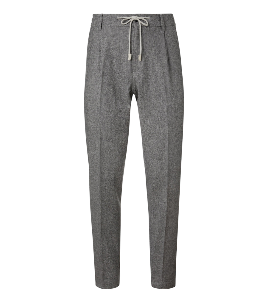 Eleventy Wool, cotton, and cashmere straight pants