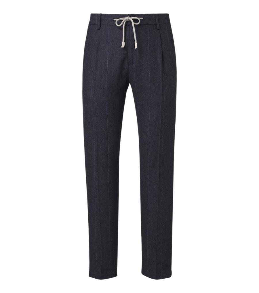 Eleventy Wool, cotton, and cashmere tapered pants
