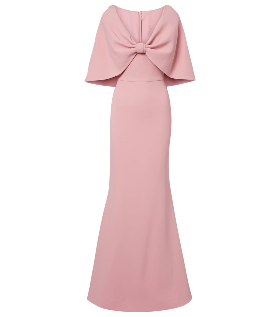 Vestido de cady con capa de Elie Saab