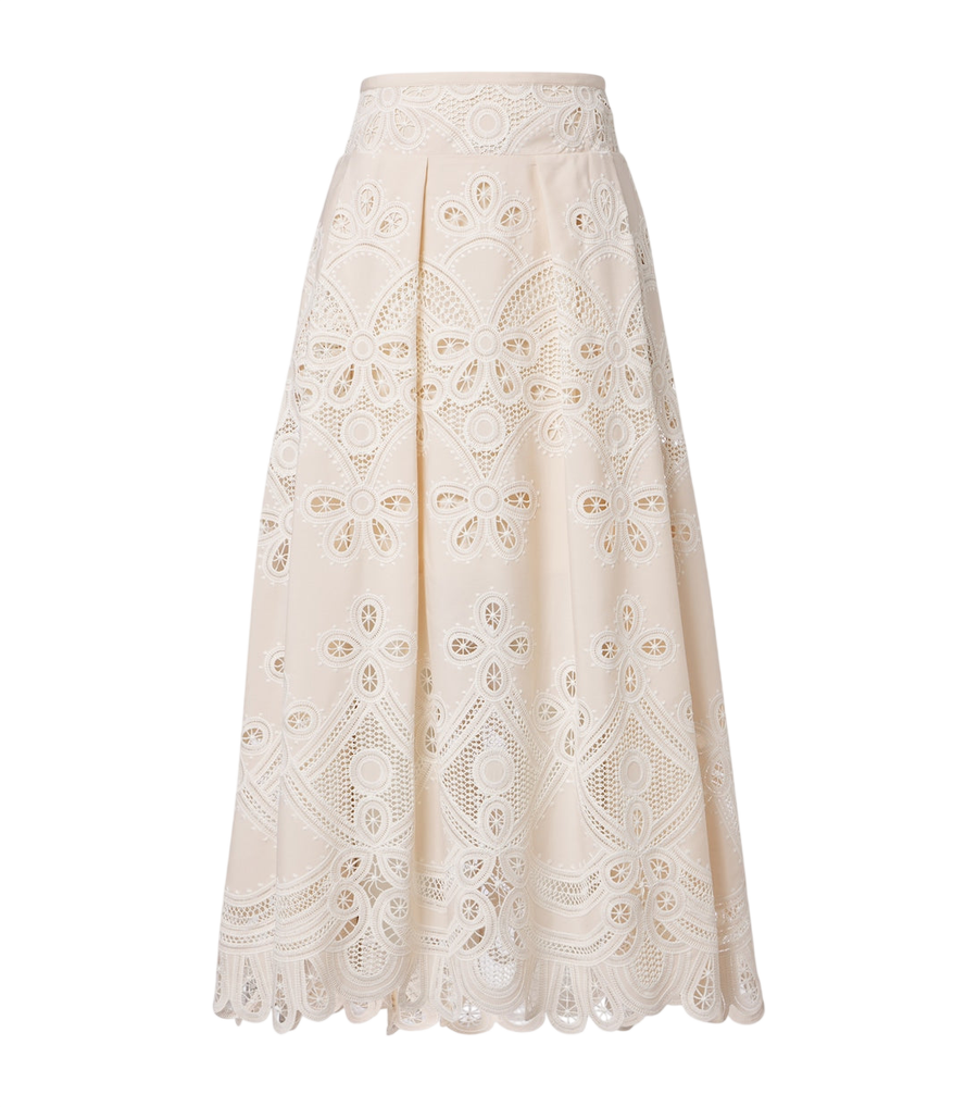 Elie Saab Embroidered maxi skirt