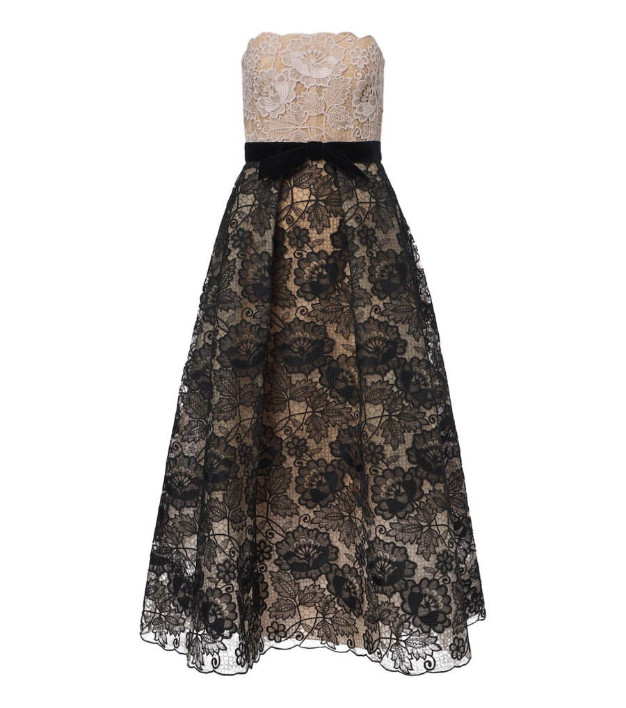 Robe de cocktail en dentelle guipure Elie Saab