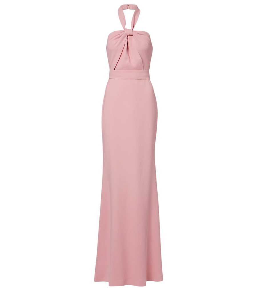 Elie Saab Vestido de noite de cady com decote halter