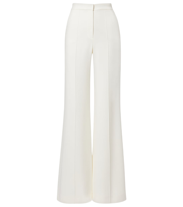 Elie Saab High-rise cady wide-leg pants