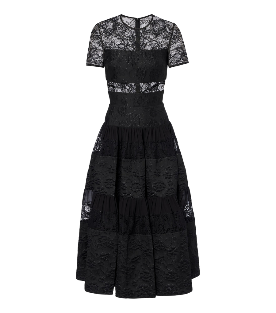 Vestido midi de encaje de Elie Saab