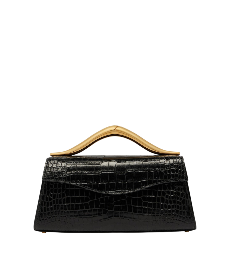 Elie Saab Petit Wave croc-effect leather top-handle bag