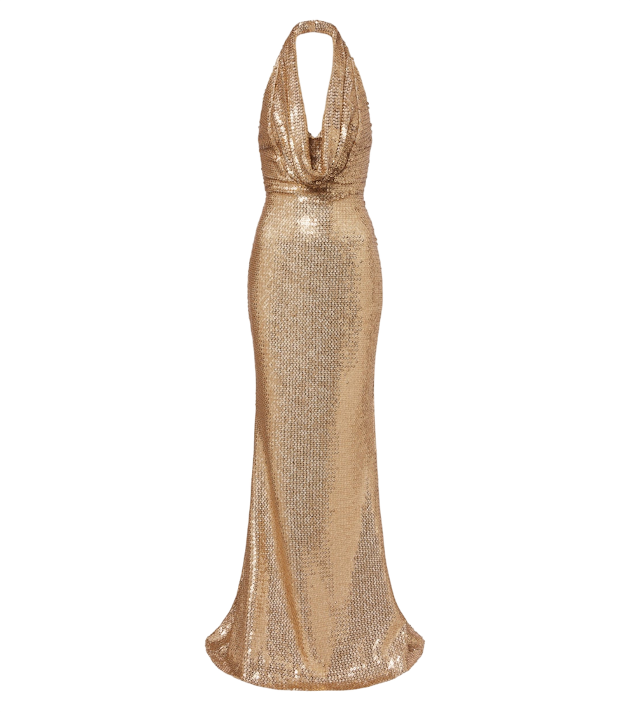 Elie Saab Sequined halterneck gown