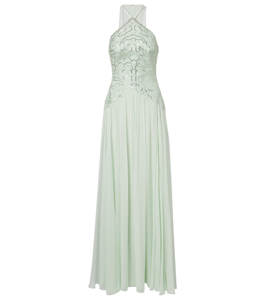 Elie Saab Sequined silk-blend gown