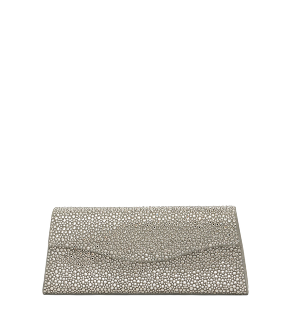 Elie Saab Pochette in pelle scamosciata decorata Midnight