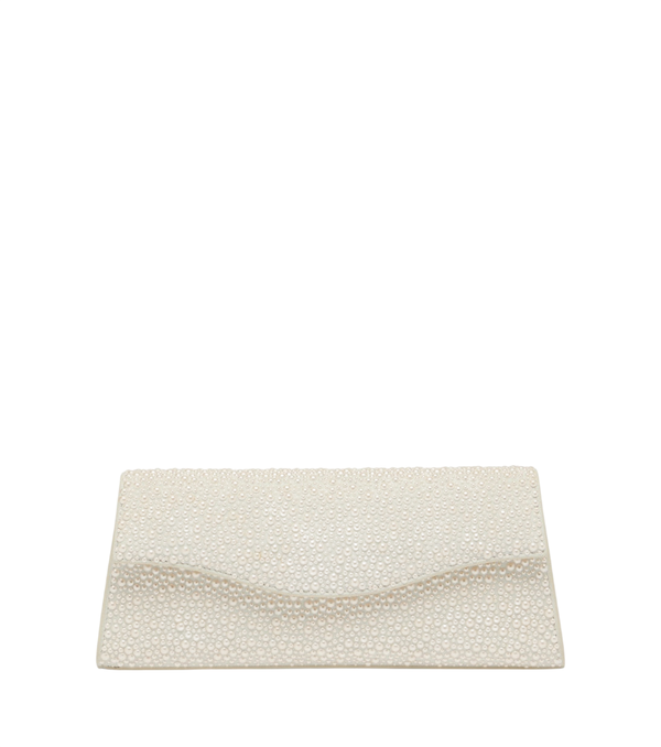 Elie Saab Pochette in pelle scamosciata decorata Midnight