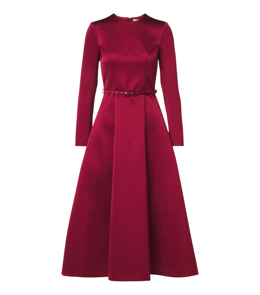 Emilia Wickstead Capucine belted satin midi dress