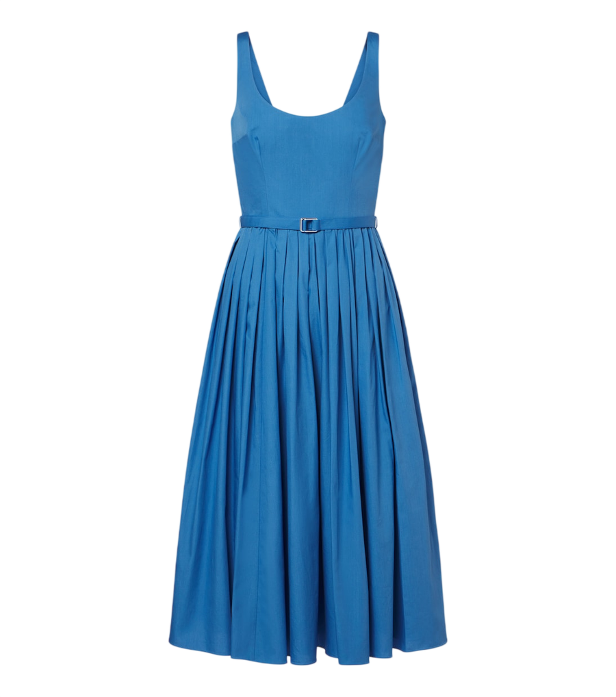 Robe midi en popeline de coton ceinturée Eglantine d’Emilia Wickstead