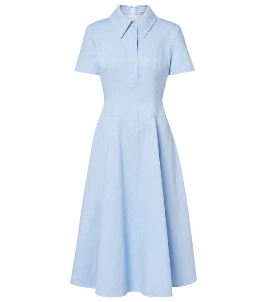 Emilia Wickstead Vestido midi Jody em tweed bouclé