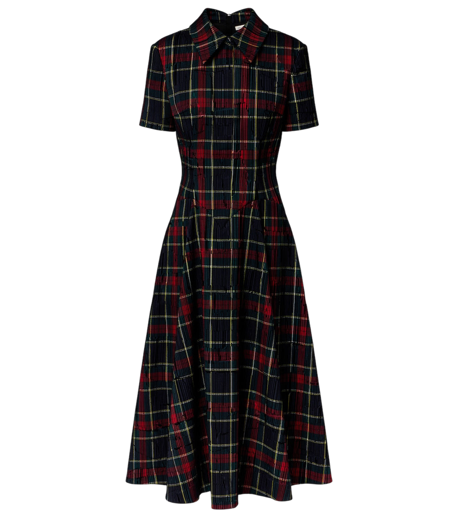 Vestido midi a cuadros Emilia Wickstead Jody