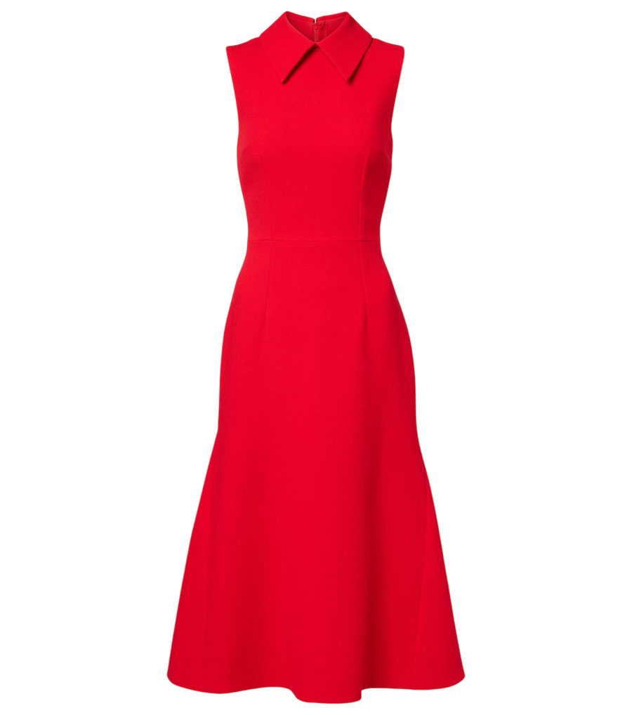 Emilia Wickstead Leontine wool crêpe midi dress
