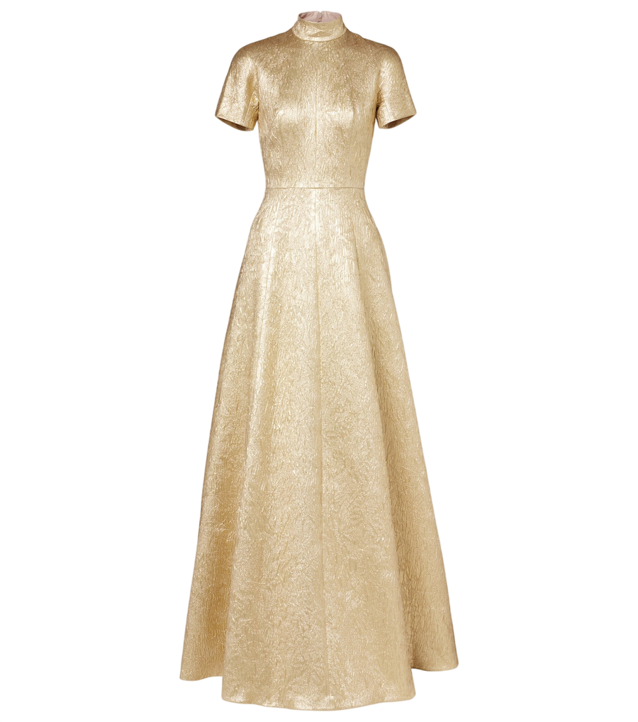 Robe longue Malinda en cloque métallisée Emilia Wickstead