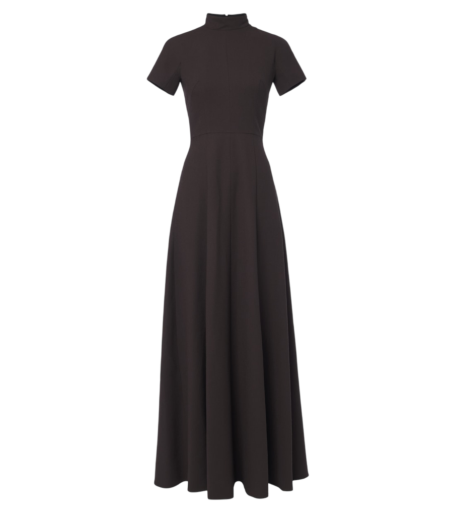 Vestido largo de crepé de lana Malinda de Emilia Wickstead