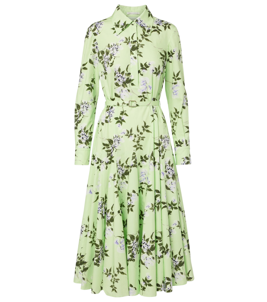 Emilia Wickstead Marione floral belted cotton shirt dress