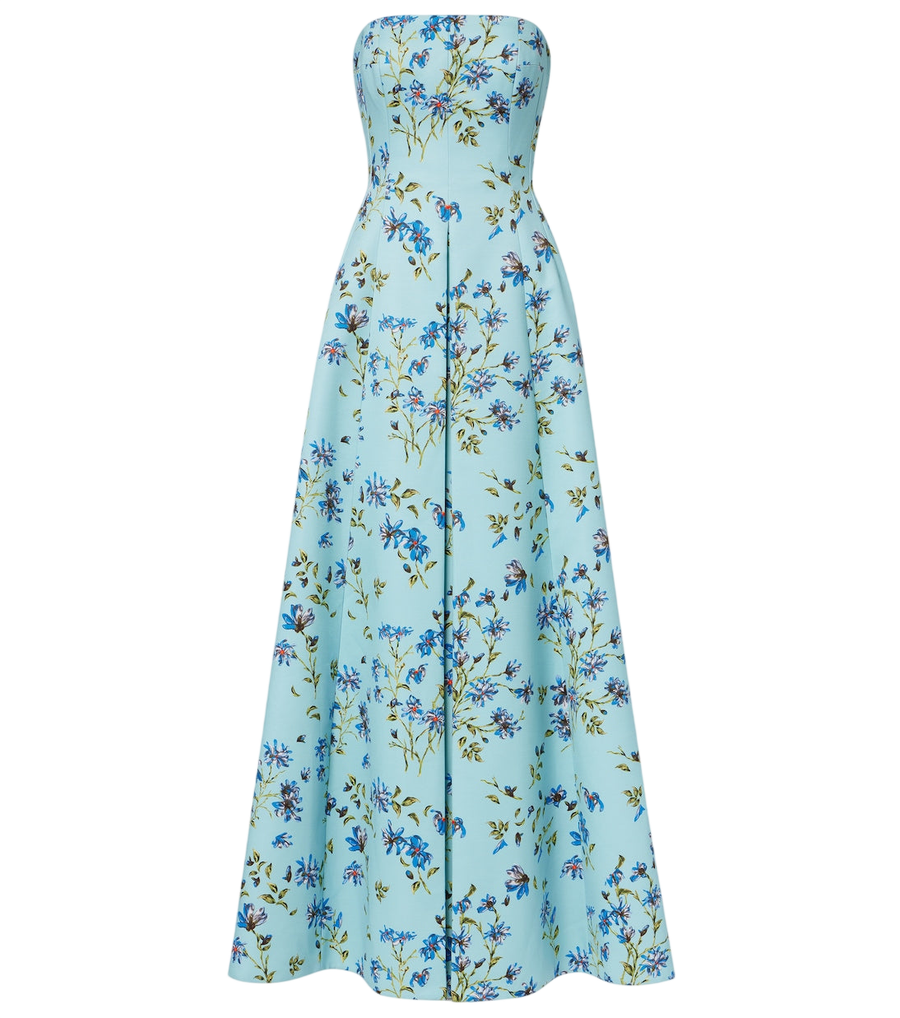 Vestido de gala Ragna de falla de tafetán floral de Emilia Wickstead