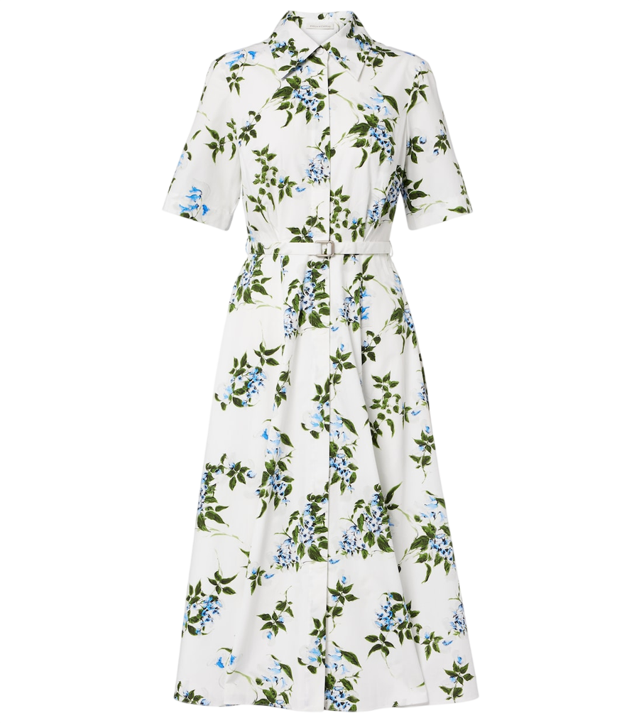 Emilia Wickstead Rubie floral cotton poplin shirt dress