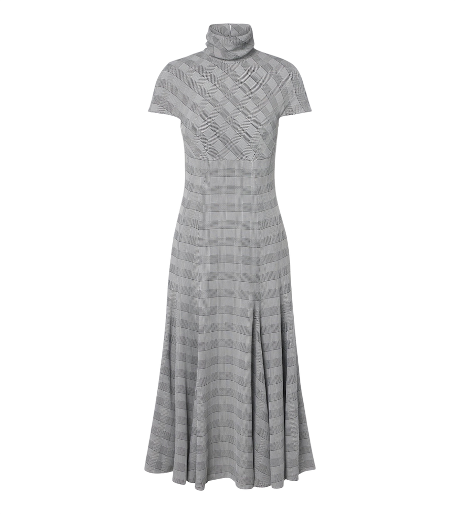 Robe midi Emilia Wickstead Thea à carreaux Prince de Galles